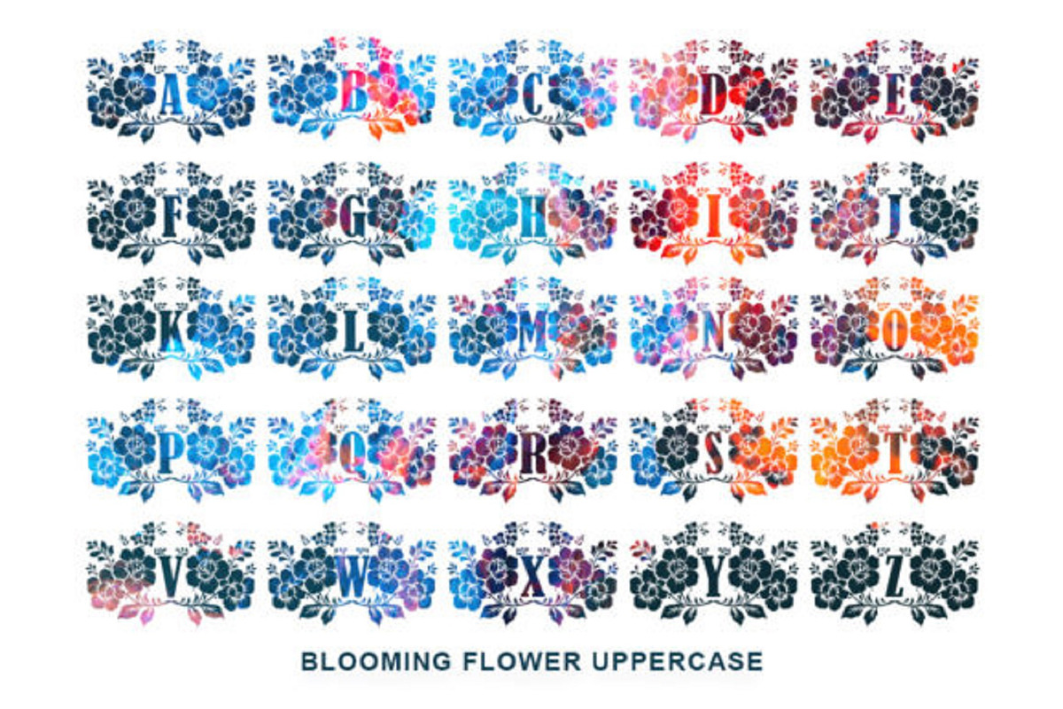 Blooming Flower Monogram Font, a Script Font by QualityGraphics (Photo 2 of 3)