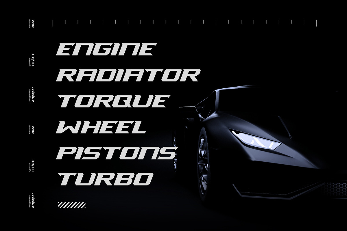 POWER TORQUE Sport Racing Typeface