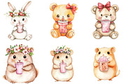Cute Animals in Cup Sublimation, an Illustration by CitraGraphics (Thumbnail 3 of 4)