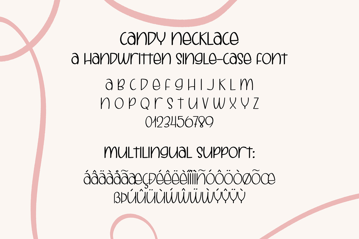 Candy Necklace Handwritten Sans Font, a Handwritten Font by August Calligraphy (Photo 8 of 8)
