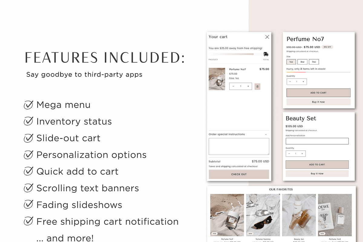 Minimal Shopify Theme, a Shopify Template by Macarons and Mimosas (Photo 3 of 10)