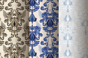 Set Seamless Baroque Patterns