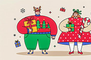 Festive Holiday Character, a Seasonal Illustration by StockVerse Creative (Thumbnail 3 of 4)
