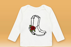 Cowboy Boots Svg, Boots Flowers Svg