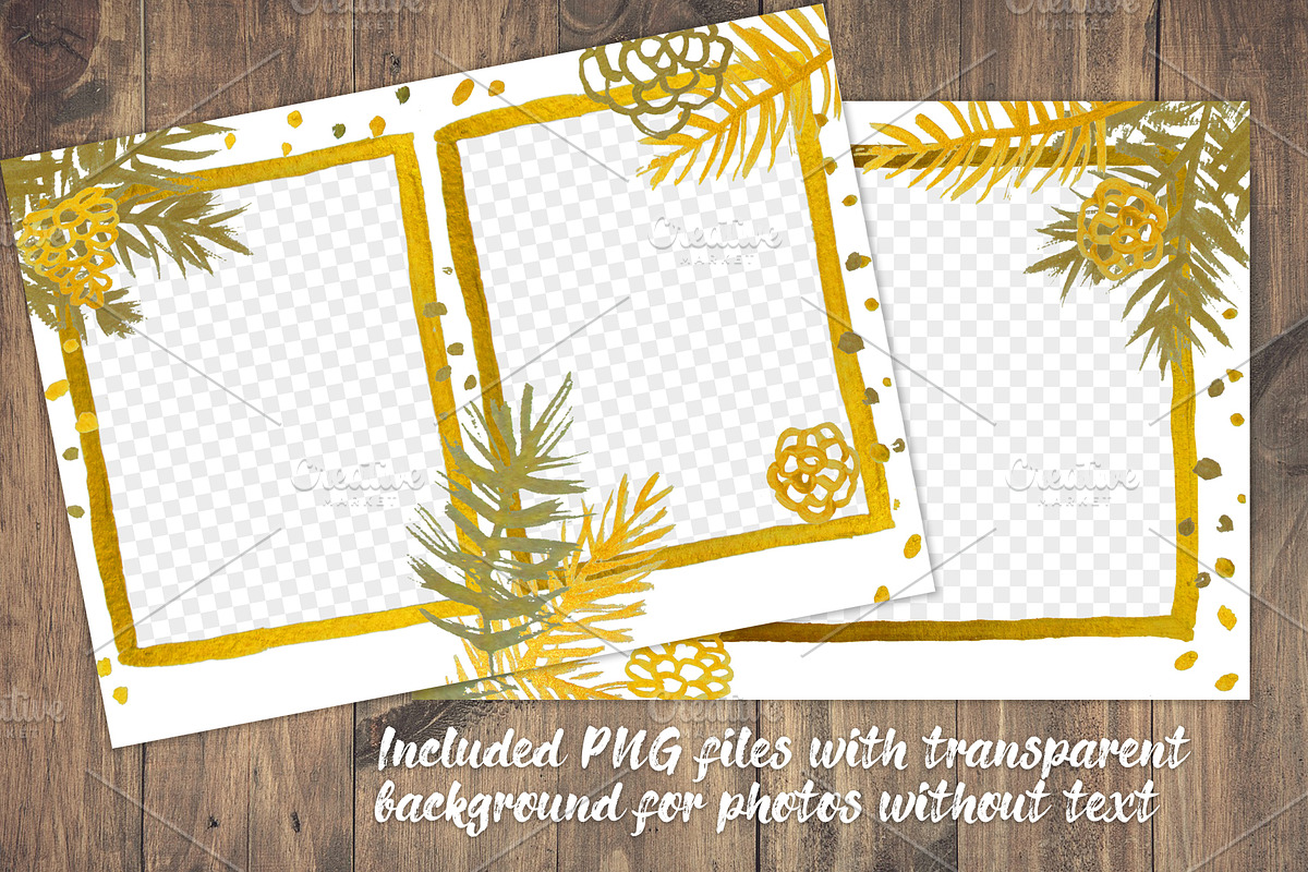 Boho Holiday PhotoCards PSD Template, a Card Template by PSD templates and Photos (Photo 5 of 6)