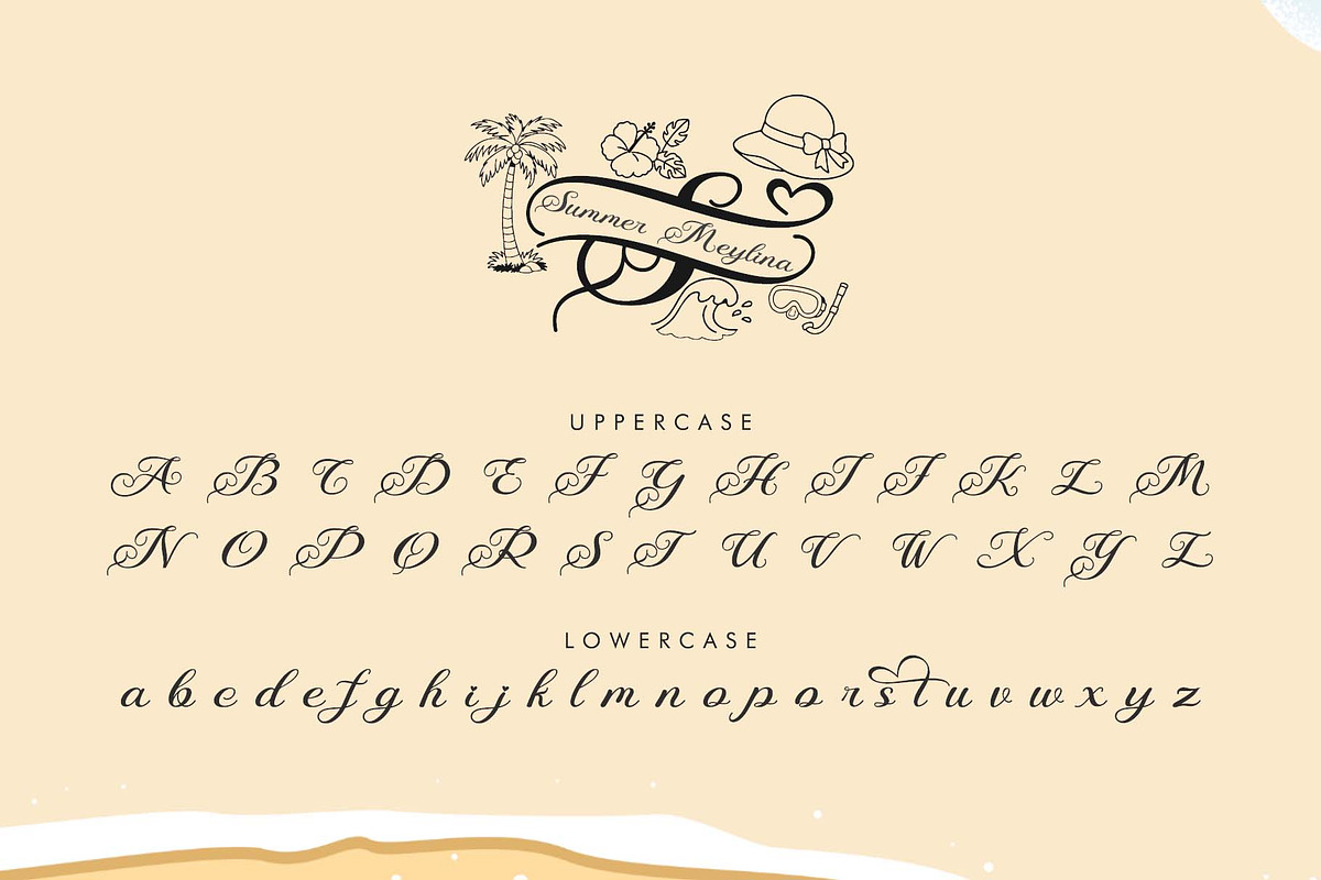 Summer Meylina Monogram, a Handwritten Font by Yoga Letter (Photo 5 of 7)