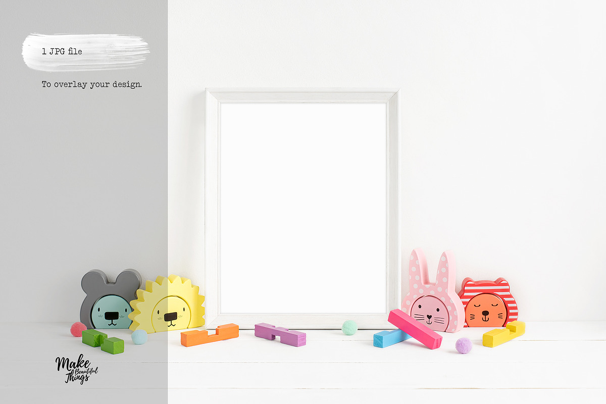 8x10 Nursery Frame Mockup, a Print Template by Make Beautiful Things (Photo 5 of 6)