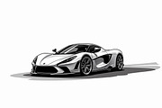 Supercar Silhouette Bundle, an Illustration by Designs_River (Thumbnail 2 of 9)