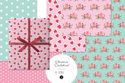 Christmas Dachshund Patterns, an Illustration by Andrea Liesert (Thumbnail 1 of 7)