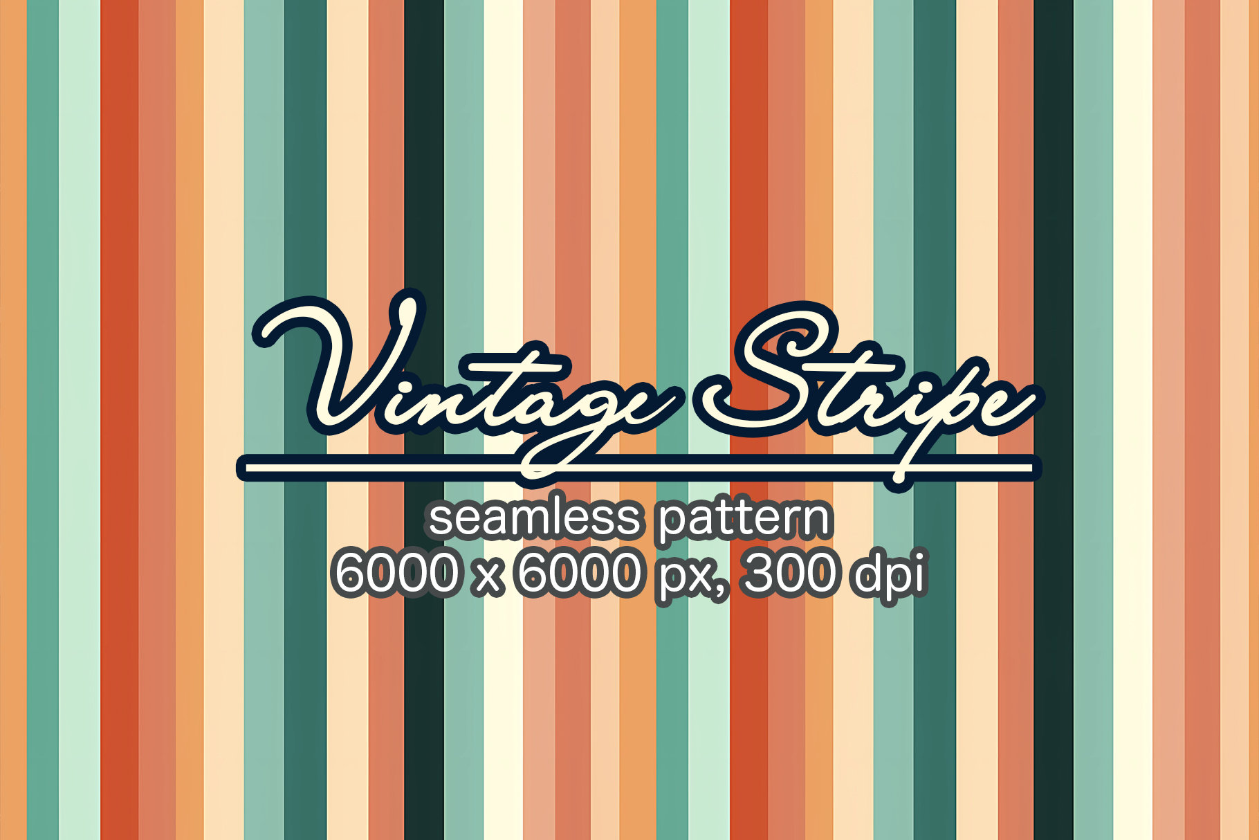 Vintage Stripe Seamless Pattern, a Pattern Graphic by Charlie Graphics