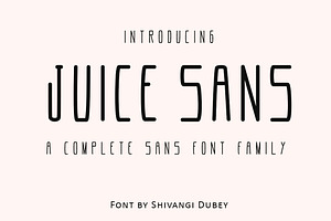 Juice Sans - Sans Serif Font Family