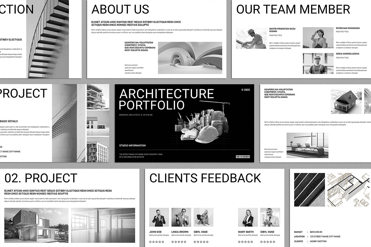 Architecture Portfolio Presentation, a Presentation Template by E-Type (Photo 1 of 4)
