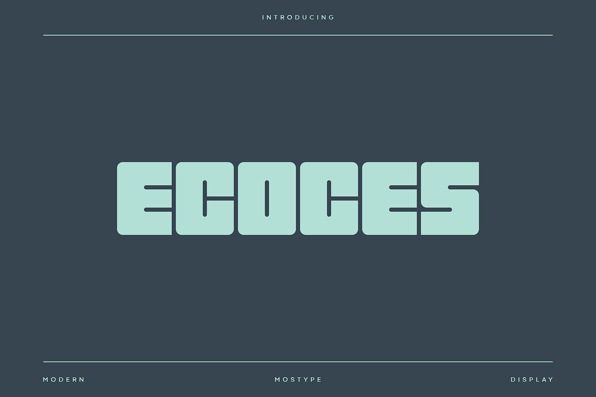 Ecoses - Modern Display Typeface, a Font by Letterna (Photo 1 of 4)