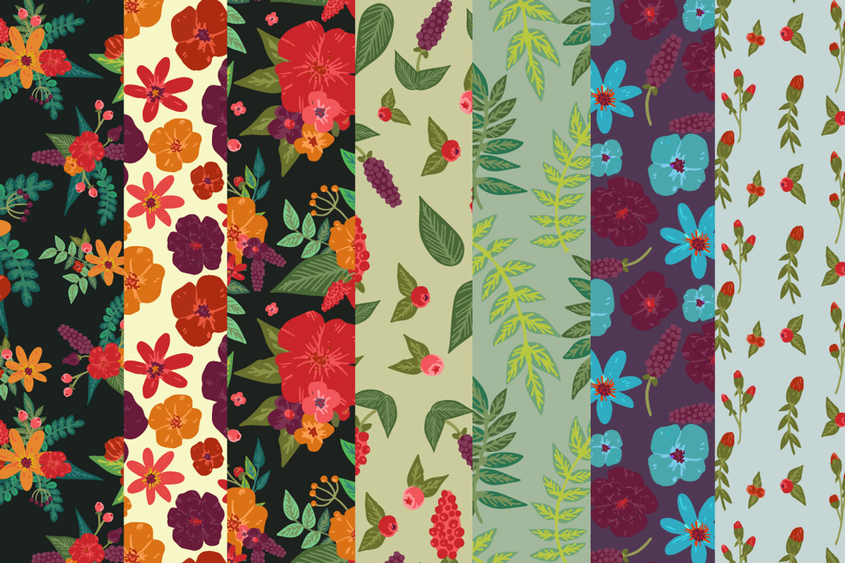 Floral Elements, Bundles, & Patterns, a Pattern Graphic by JM_Graphics (Photo 4 of 5)