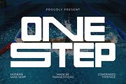 One Step - Modern Sans Serif Font, a Sans Serif Font by Pian45 Studio (Thumbnail 1 of 8)
