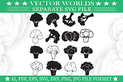 Broccoli Svg, Food, Farm Svg, an Object Graphic by VectorWorlds (Thumbnail 3 of 3)