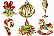 Gold Sparkle Christmas Clipart, an Illustration by Libby Wishes (Thumbnail 3 of 6)
