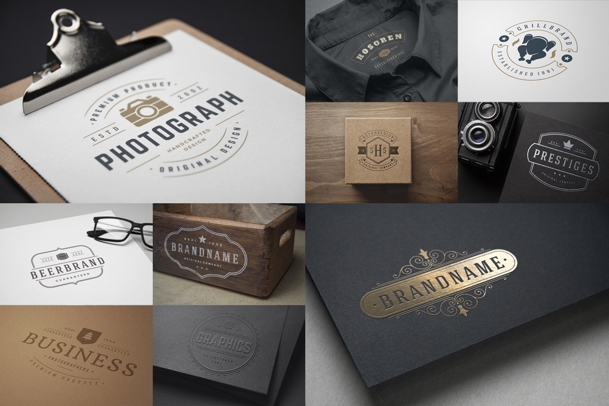 1000 Logos and Badges Bundle, a Branding & Logo Template by Vasya Kobelev (Photo 5 of 39)
