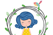 set with cartoon girls - cute girls, a Person Illustration by StudioLondon (Thumbnail 8 of 9)