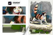 Gouache Brushes for Procreate, a Brush Add-On by Les Frolova (Thumbnail 5 of 9)
