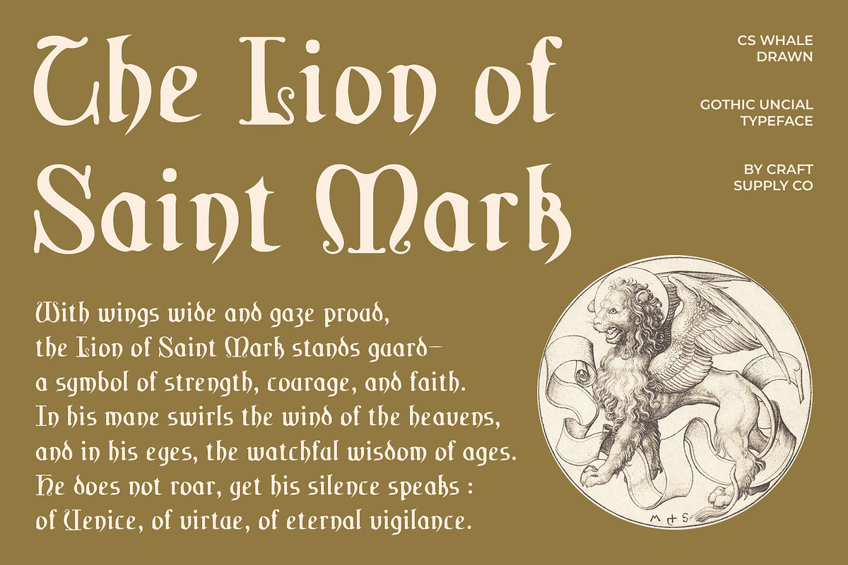 CS Whale Drawn, a Blackletter Font by Craft Supply Co. (Photo 5 of 8)