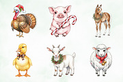 Christmas Farm Clipart Collection, an Illustration by Creative Art (Thumbnail 2 of 9)