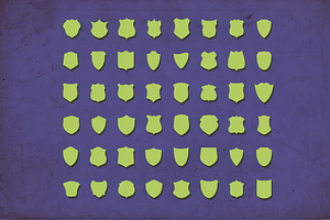 112 Vector Shield Shapes