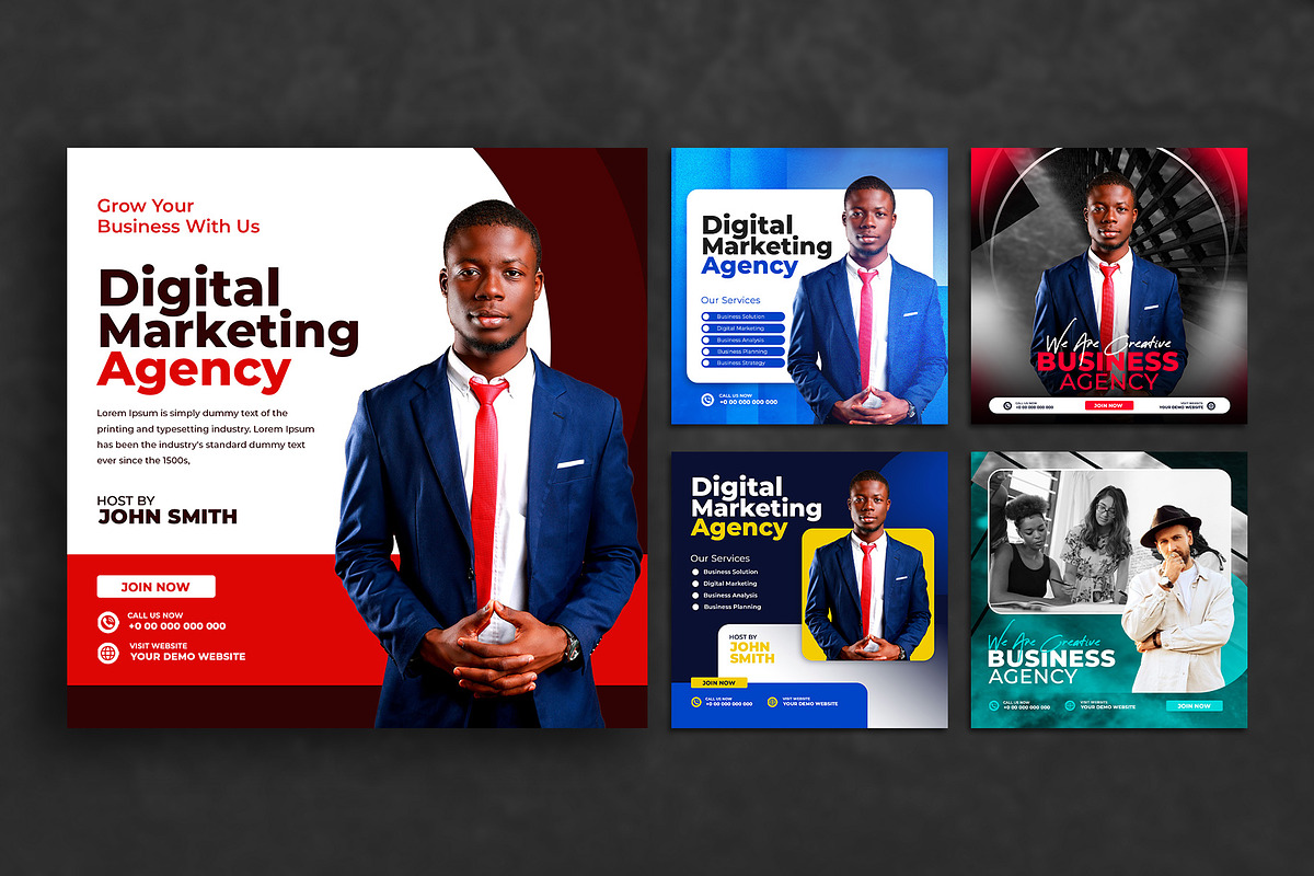 Digital Marketing social media post, a Social Media Template by Tanmoy Topu (Photo 5 of 6)