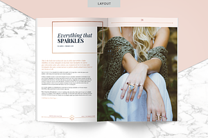 ROSE GOLD Magazine Indd & Psd