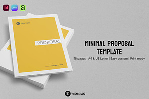 Minimal Proposal Canva InDesign