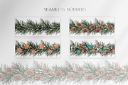 Christmas Pine Branches & Wood Decor, a Decorative Illustration by Jeanna Draw (Thumbnail 14 of 15)