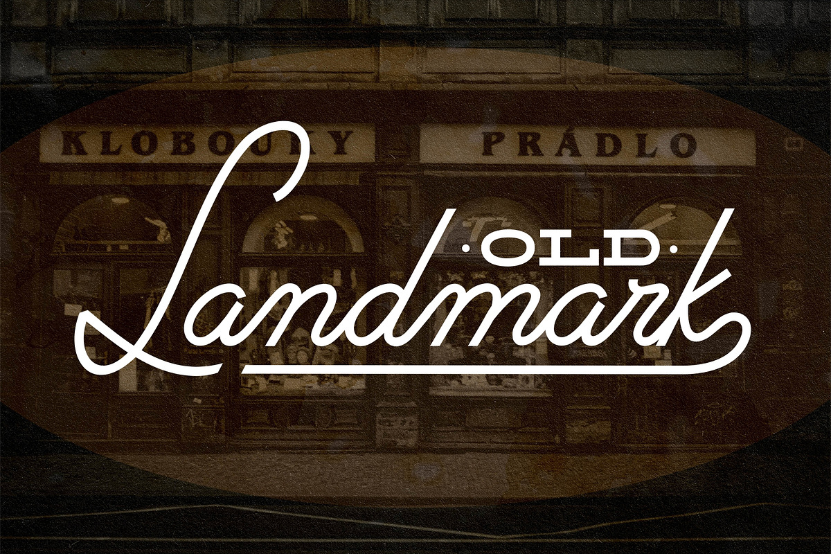 Old Landmark Font, a Script Font by HRDR (Photo 1 of 10)