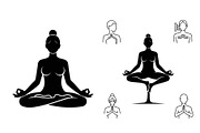 Yoga Meditation Silhouette Vector Bu, an Illustration by Artivon (Thumbnail 40 of 40)