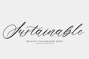 Sustainable Calligraphy Font, a Script Font by Arendxstudio (Thumbnail 1 of 8)