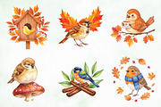 Positive Whimsical Fall Birds Bundle, an Illustration by Creative Art (Thumbnail 3 of 9)