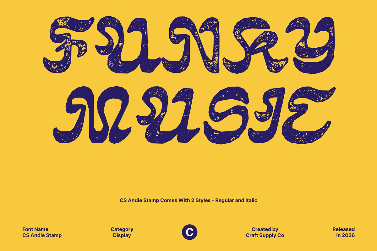 CS Andie Stamp, a Handwritten Font by Craft Supply Co. (Photo 2 of 8)