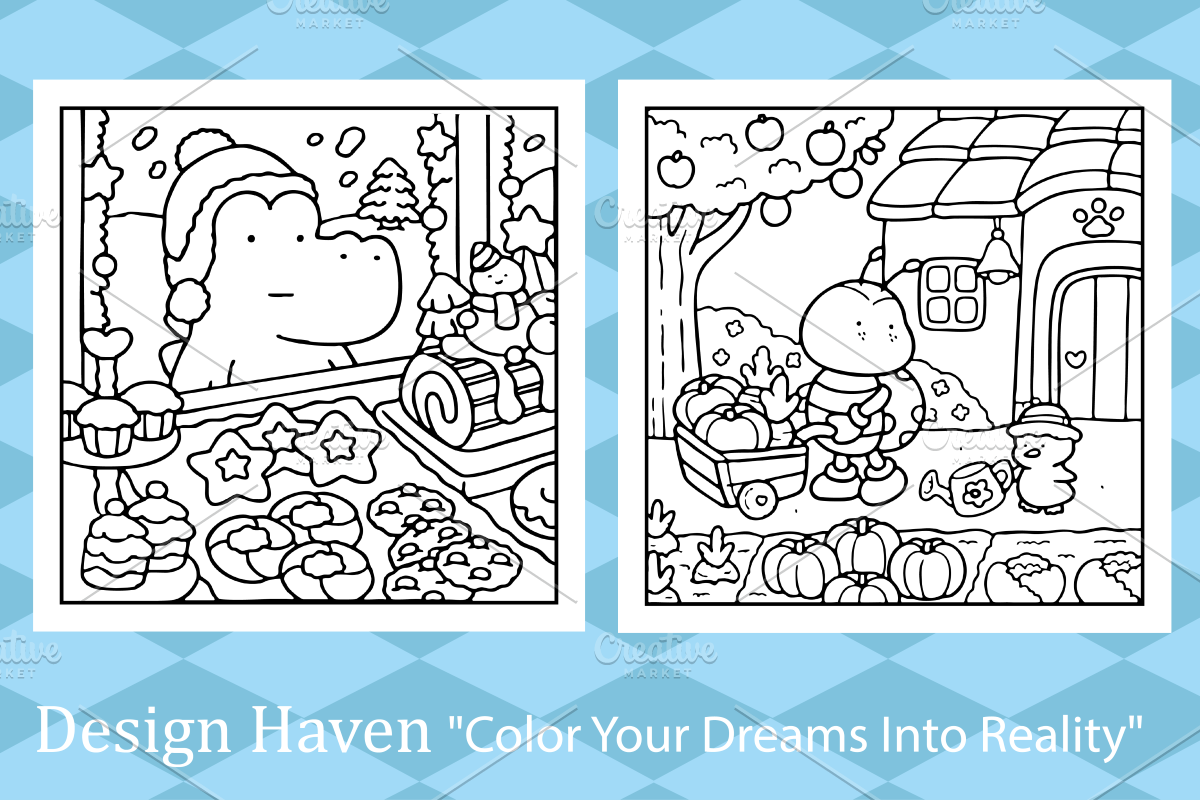 LaLa Friends Coloring Pages, a Decorative Illustration by Coco Bloom (Photo 5 of 6)