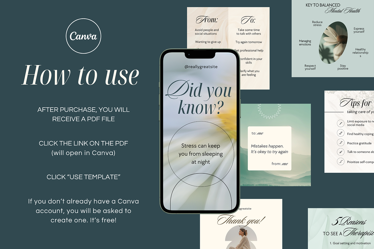 Mental Health Instagram Templates, a Social Media Template by Ollyta May (Photo 10 of 10)