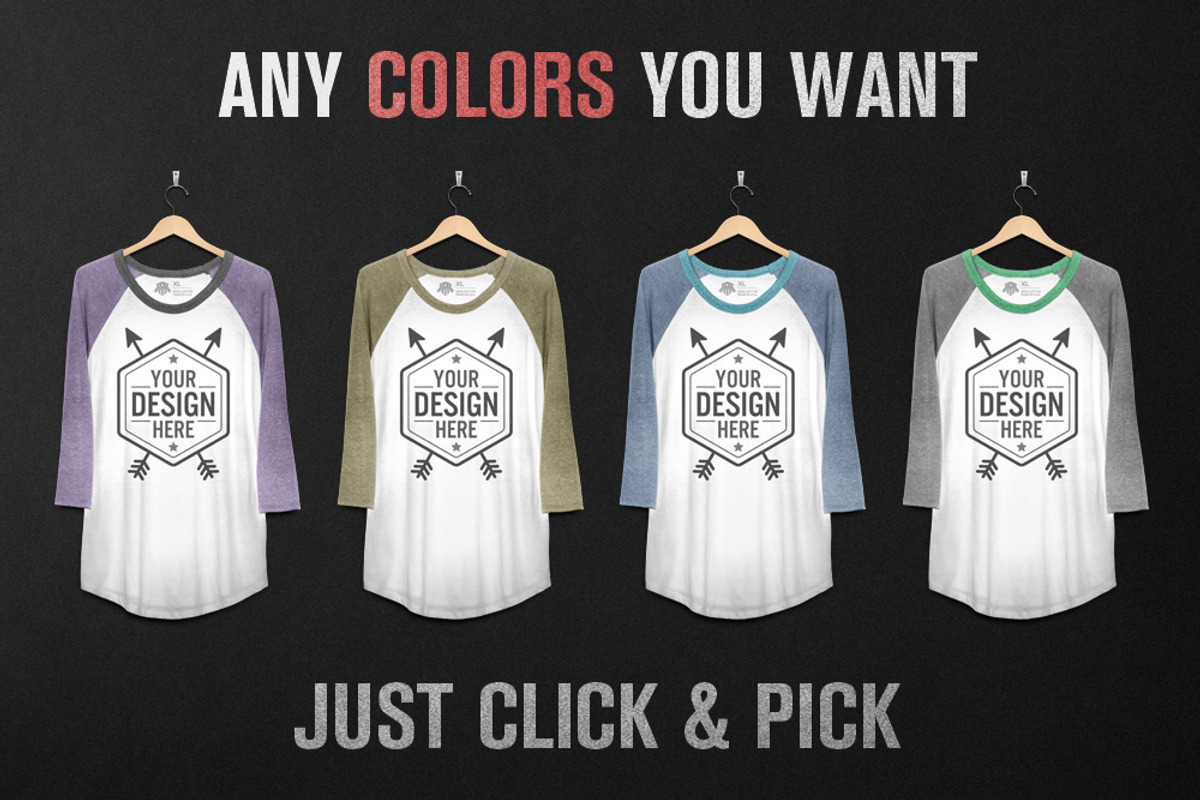 Hanging 3/4 Sleeve T-Shirt Mockup, a Shirt Mockup by graphiklee (Photo 2 of 3)