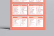 Travel Packing Checklist Template, a Stationery Template by MightyDesign (Thumbnail 3 of 8)