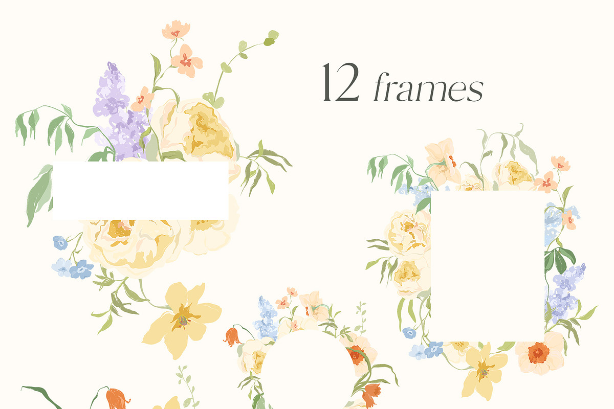 Wildflower garden retro flowers, a Decorative Illustration by Yuliya Derbisheva (Photo 5 of 12)