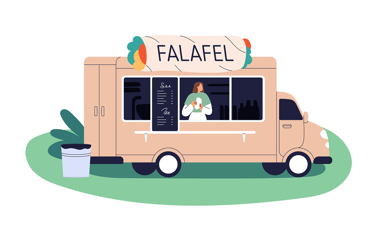 Street food trucks, cafe vans set, a Food Illustration by Good Studio (Photo 2 of 9)