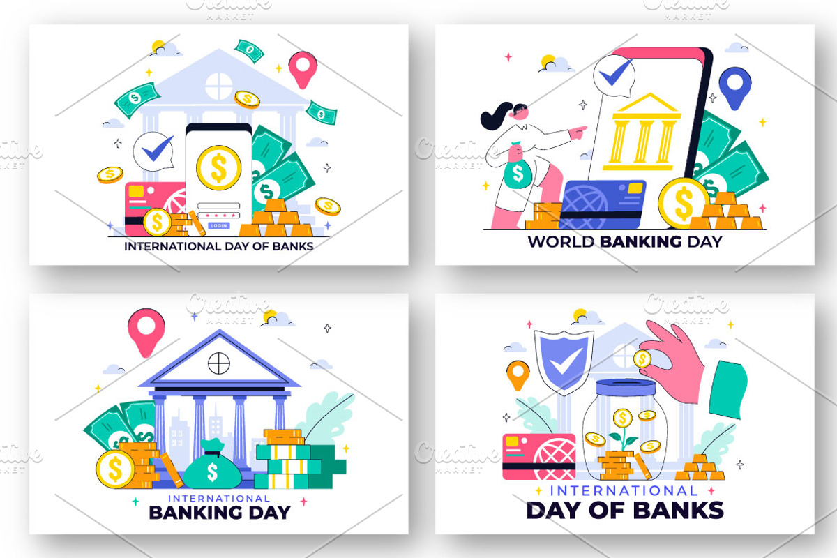 10 International Banking Day, a Finance Illustration by denayunebgt (Photo 2 of 4)