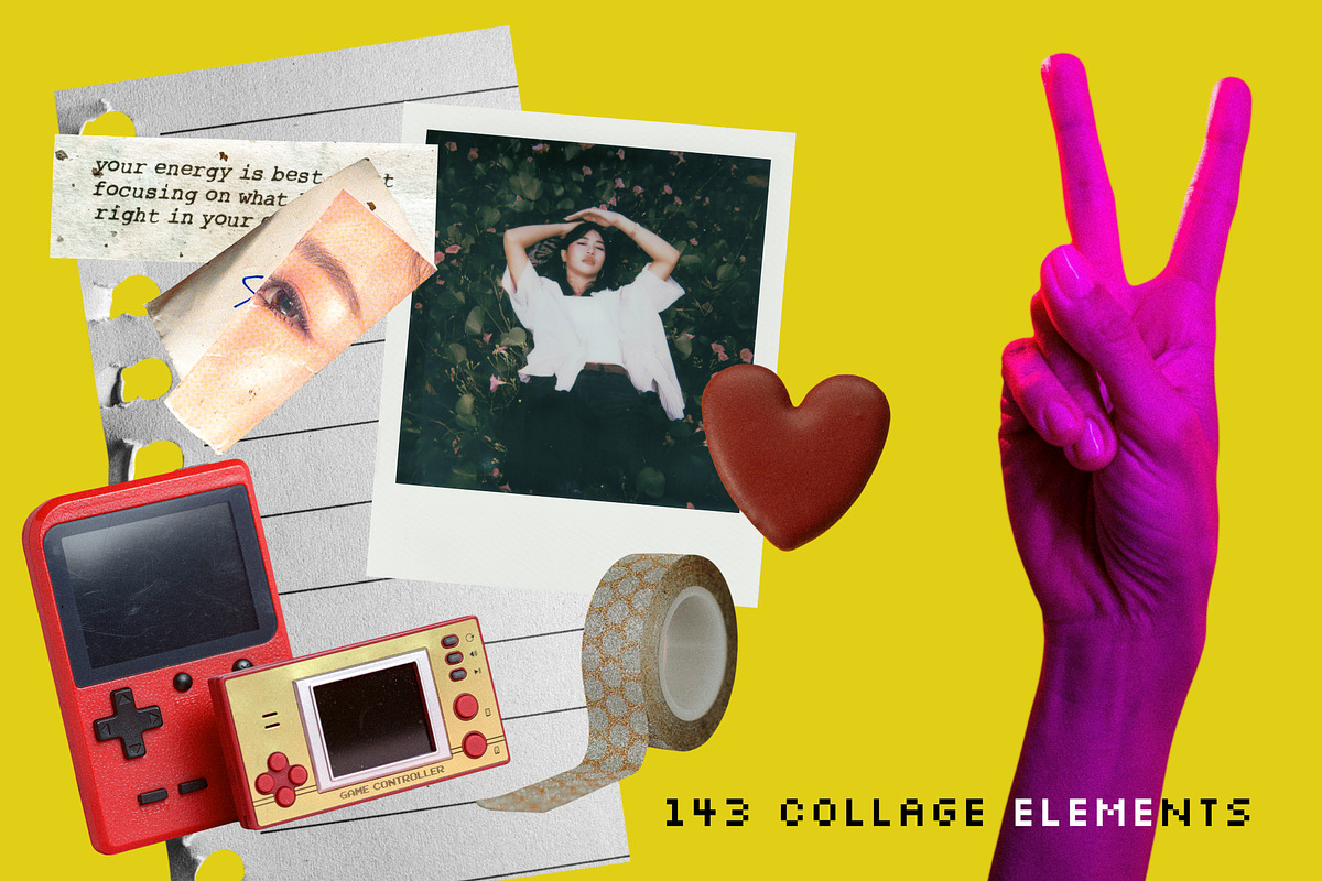 Valentine 90s Y2K Collage Kit, an Object Graphic by Anzhelika (Photo 3 of 13)