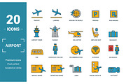 Airport Two Color Icon Set, an Object Graphic by Aimagenarium@gmail.com (Thumbnail 1 of 3)