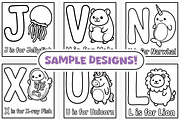 Chubby Animals ABC Coloring Book, an Education Illustration by Craftsbeefy (Thumbnail 3 of 4)