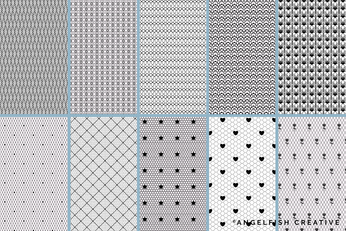 Lace Mesh Procreate Brush Set, a Brush Add-On by AngelfishCreative (Photo 7 of 11)