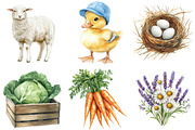 Happy Funny Farm Life Animals, an Illustration by CitraGraphics (Thumbnail 5 of 5)