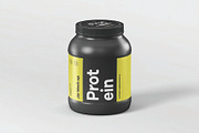 Protein Pouch & Jar Pack Mockup, a Packaging Mockup by DesignRushMarket (Thumbnail 5 of 8)