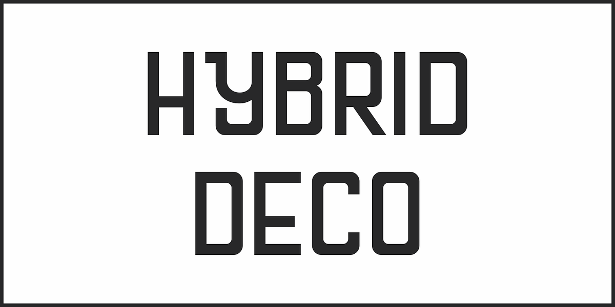 Hybrid Deco JNL, a Font by Jeff Levine Fonts (Photo 2 of 5)